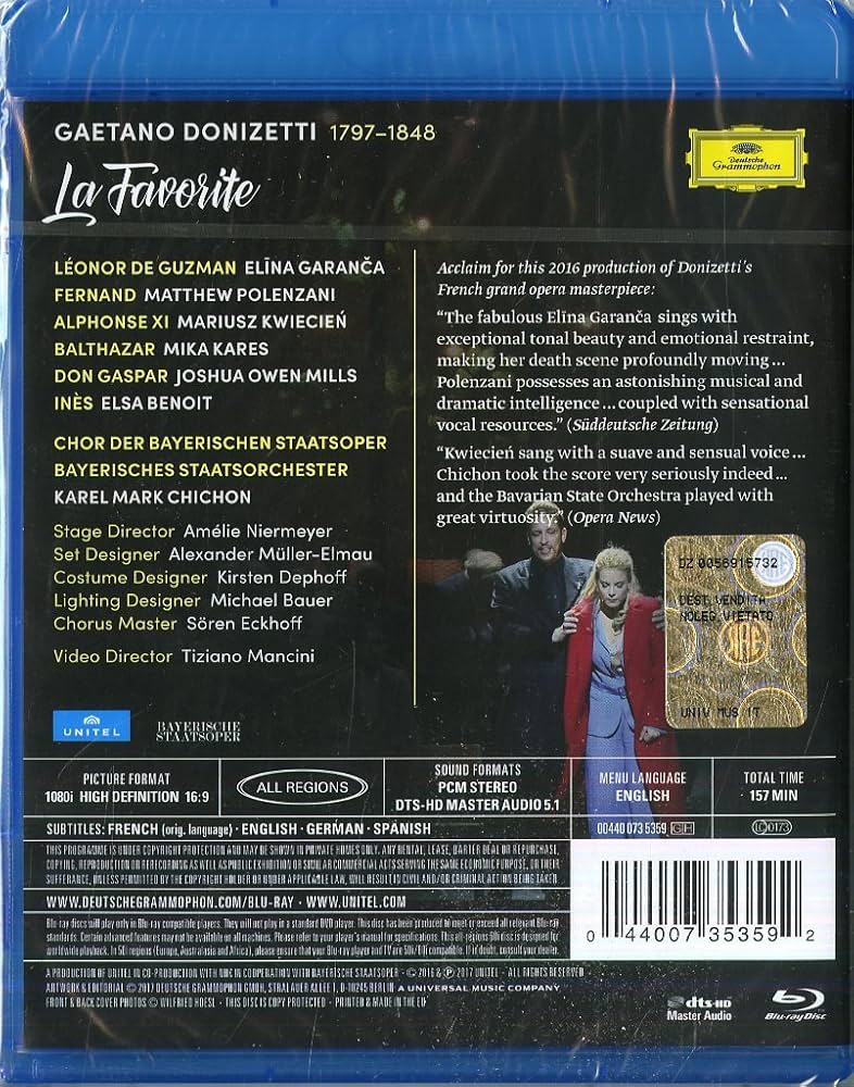 その他 Donizetti: La Favorite [DVD] n5ksbvb Amazon.com: La Favorite [Blu-ray] : Bbc / Opus Arte: Movies & TV